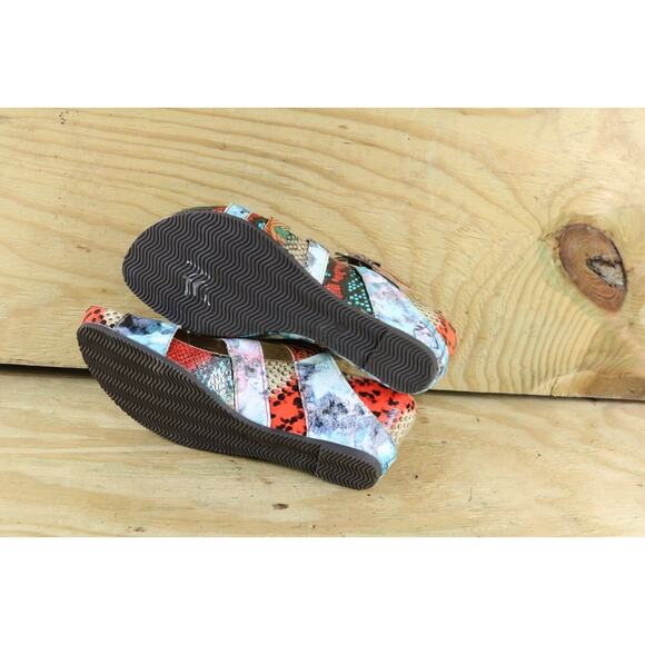 L' Artiste Spring Step Sandals Womens 37 Baocrie Multicolor Wedge Buckle Slip On - Picture 8 of 8